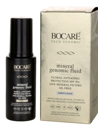 MINERAL GENOMIC FLUID Global antiaging protection SPF50+ MIMETIC COLOUR