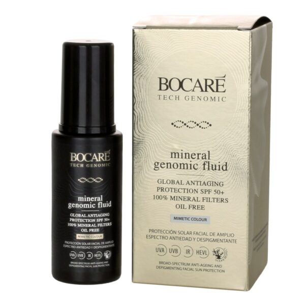 MINERAL GENOMIC FLUID Global antiaging protection SPF50+ MIMETIC COLOUR
