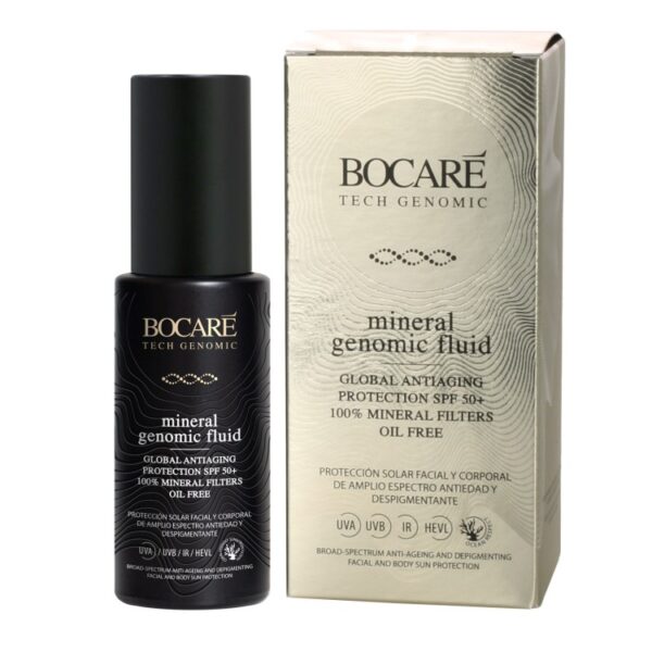 MINERAL GENOMIC FLUID Global antiaging protection SPF50+ TRANSPARENT